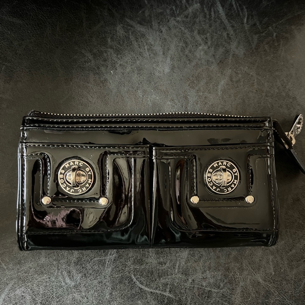 Marc by Marc Jacobs Glossy Black Wallet